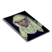 女性のポートレート – ロバート・カンピン著（1435年） ノートブック (右側)