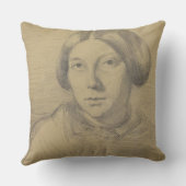 女性のポートレート、多分ジョルジュ・サンド(1804-76年 クッション (裏面)