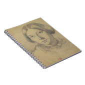 女性のポートレート、多分ジョルジュ・サンド(1804-76年 ノートブック (右側)