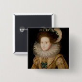 女性のポートレート、多分スコットのメリー女王( 缶バッジ (正面&裏面)