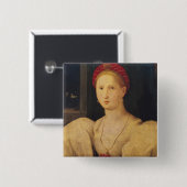 女性のポートレート 缶バッジ (正面&裏面)