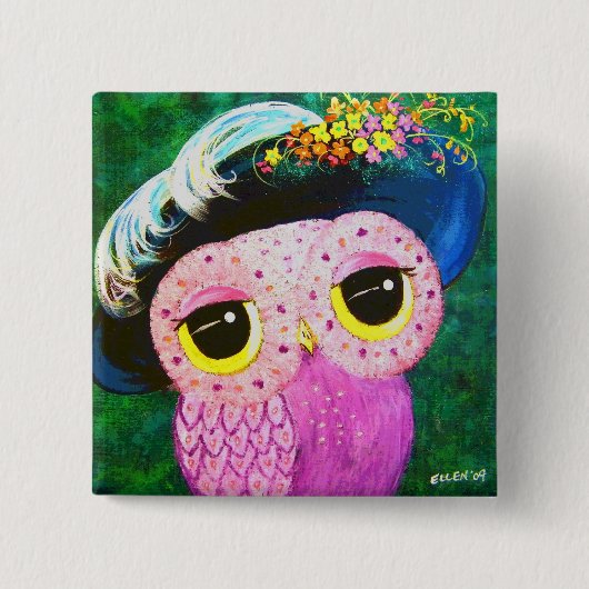 女性のポートレート 缶バッジ (正面)