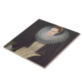 女性のポートレート、1613年(パネルの油) タイル (側面)