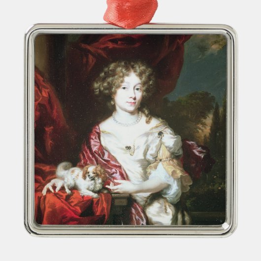 女性のポートレート、1677年 メタルオーナメント (正面)