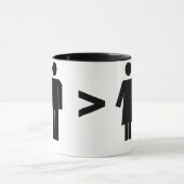 女性のマグより素晴らしい人 マグカップ (中央)