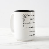 女性のマグを軽読く見せない ツートーンマグカップ (正面左)