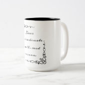 女性のマグを軽読く見せない ツートーンマグカップ (正面右)