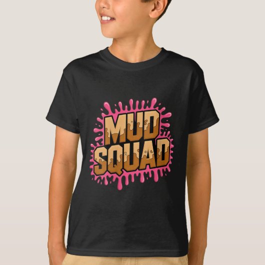 女性のマディマッドラン隊マッディングランニング Tシャツ (正面)
