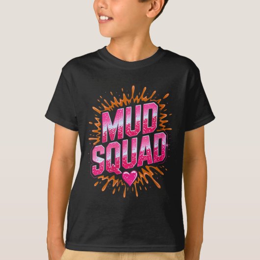 女性のマディマッドラン隊マッディングランニング Tシャツ (正面)