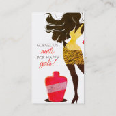 女性のマニキュアの芸術家のマニキュアの名刺 名刺 (裏面)