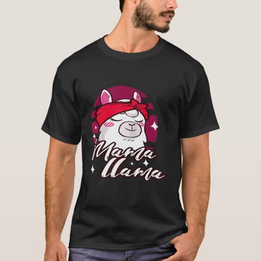 女性のママ・ラマ Tシャツ (正面)