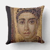 女性のミイラのポートレート、Fayumから、ロマノEgyp クッション (裏面)