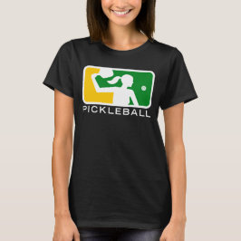 女性のメジャーリーグのPickleballのTシャツ(黒) Tシャツ
