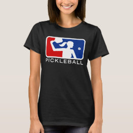 女性のメジャーリーグのPickleballのTシャツ(黒) Tシャツ