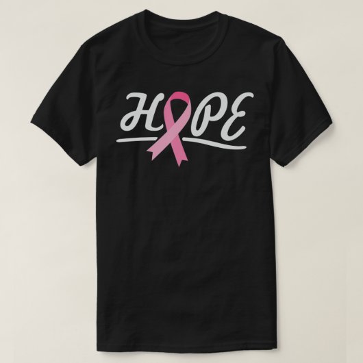女性のメンズを支える母乳がんリボン Tシャツ (デザイン正面)