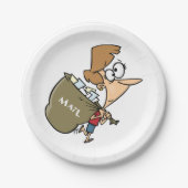 女性のメ運ールバッグ紙プレート ペーパープレート (正面)