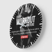 女性のモチベーション – すべてのトレーニング問題 – ジム ラージ壁時計 (傾斜)