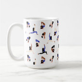 女性のヨガポーズ コーヒーマグカップ (左)