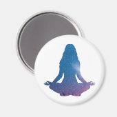 女性のヨガ練習 – 背景色を選択 マグネット (正面/裏面)