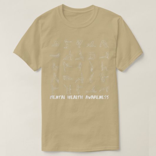 女性のヨガ メンタルヘルス Awareness7012 Tシャツ (デザイン正面)