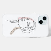 女性のラインアートスケッチ – あなたの夢を生きる Case-Mate iPhoneケース (裏面 (横))