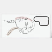 女性のラインアートスケッチ – あなたの夢を生きる SAMSUNG GALAXYケース (裏面横)