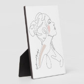 女性のラインアートスケッチ-クリエイティブと実り多い フォトプラーク (側面)