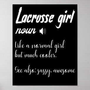 女性のラクロスガール定義LAX ポスター