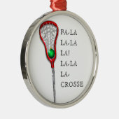 女性のラクロスクリスマスコレクション メタルオーナメント (右)