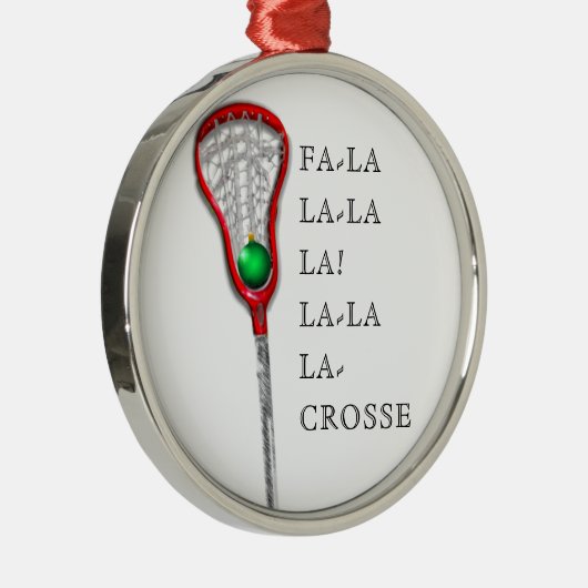 女性のラクロスクリスマスコレクション メタルオーナメント (右)