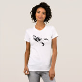 女性のラグビーのパス Tシャツ (正面フル)