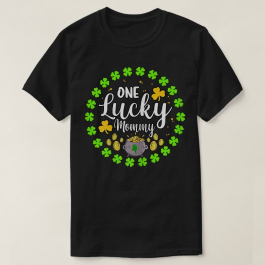 女性のラッキー マミー Tシャツ (デザイン正面)
