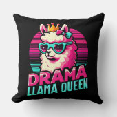 女性のラマ好きのドラマ・ラマ・クイーン|過去記事 クッション (正面)