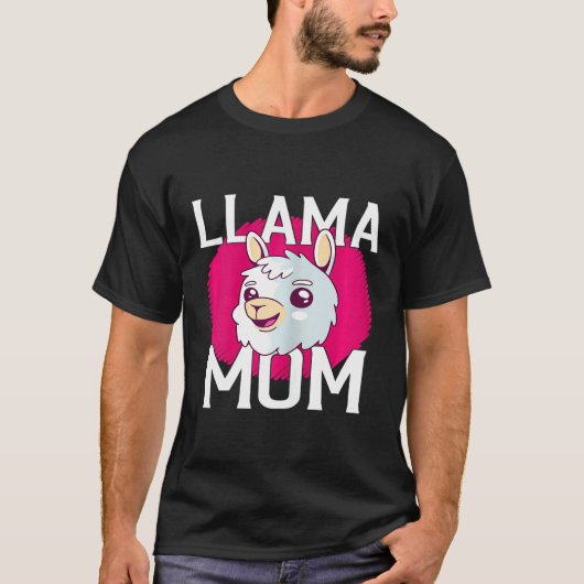 女性のラマ母 Tシャツ (正面)