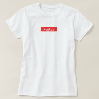女性のランク付けされた基本的な白いTシャツ Tシャツ