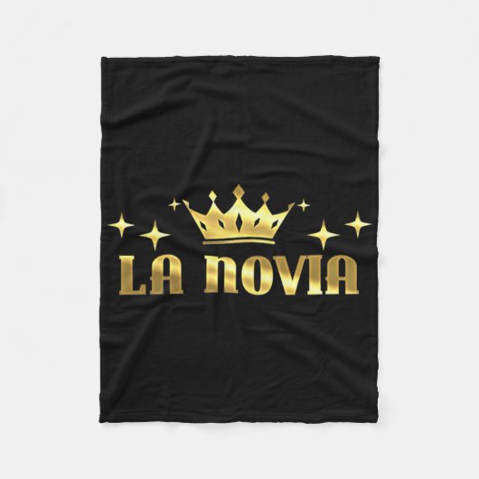 女性のラ・ノビア 花嫁 ブライズメイド パーティー フリースブランケット (正面)