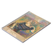 女性のリクライニングポートレート ノートブック (左側)