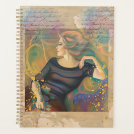 女性のリクライニングポートレート プランナー手帳