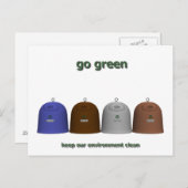 女性のリサイクル（適切な点に注意） ポストカード (正面/裏面)