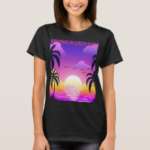女性のリラックスデイサンセットTシャツ