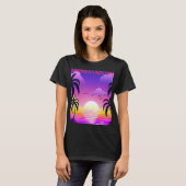 女性のリラックスデイサンセットTシャツ Tシャツ (正面フル)