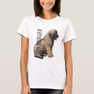 女性のルートビッヒLeonbergerの子犬のTシャツ Tシャツ