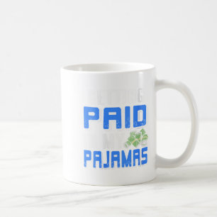 女性のルームウェアで給料もらってるおもしろリモートワークグッズ コーヒーマグカップ