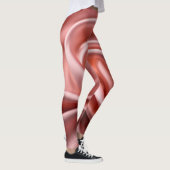 女性のレギンスのピーチサテンの渦巻き レギンス (右)