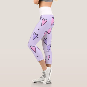 女性のレギンスはピンク色が好き カプリレギンス