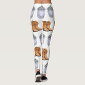 女性のレギンスサマーカントリー結婚式素朴ワット レギンス (裏面)