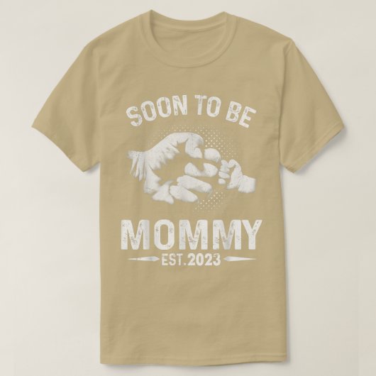 女性のレトロヴィンテージはすぐにママになる Tシャツ (デザイン正面)