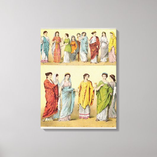 女性のローマのドレス キャンバスプリント (正面)