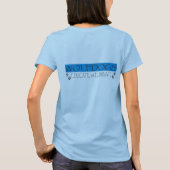 女性のワイシャツを教育して下さい Tシャツ (裏面)