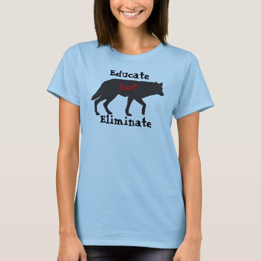女性のワイシャツを教育して下さい Tシャツ (正面)